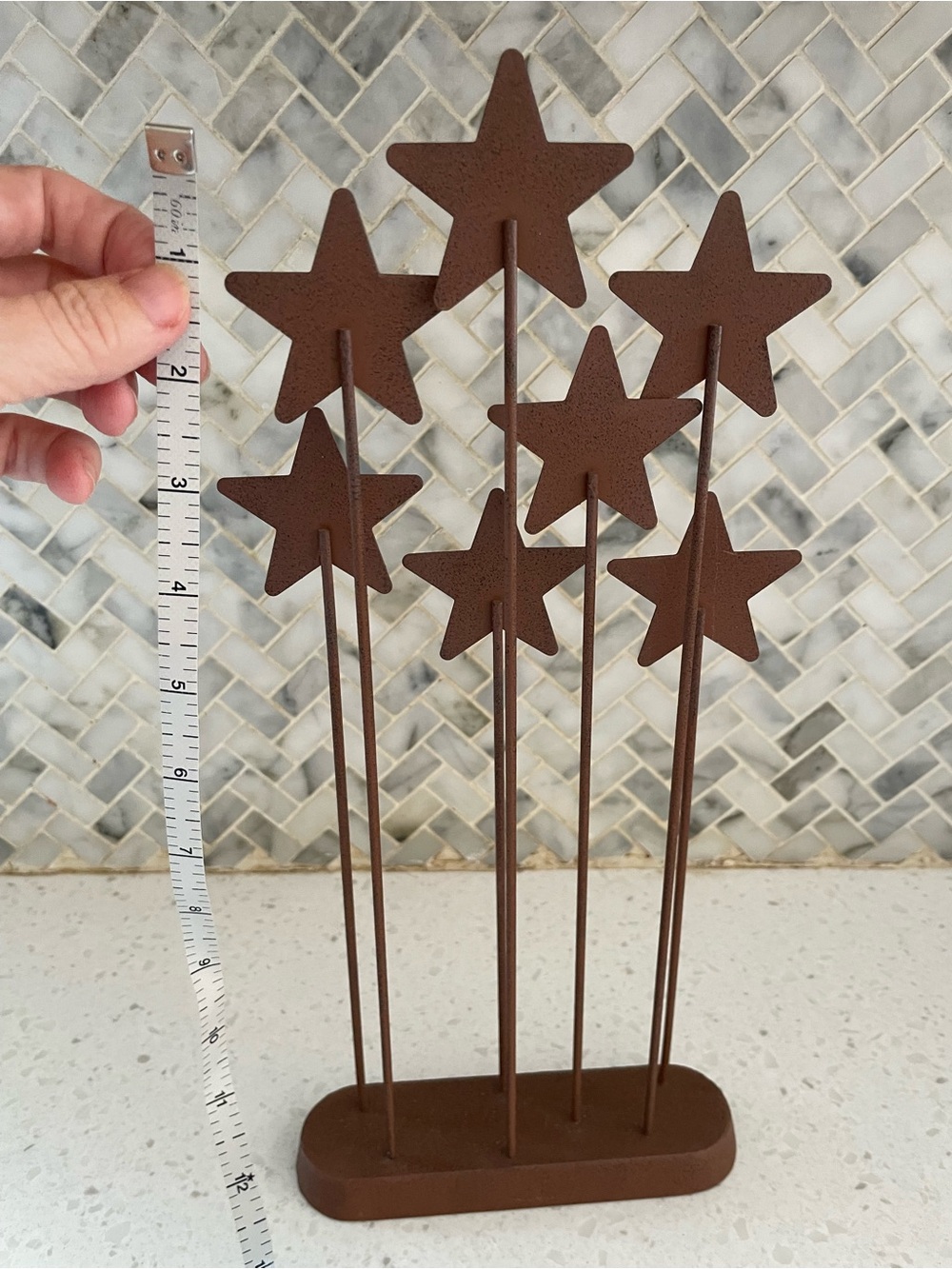 Willow Tree Nativity Metal Star Backdrop Rust 7 stars Demdaco Susan Lordi - Picture 4 of 4